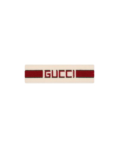 Gucci Elastic Stripe Headband - White