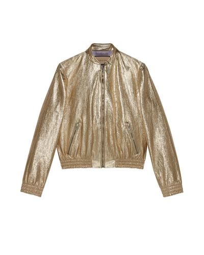 Gucci Metallic Leather Jacket