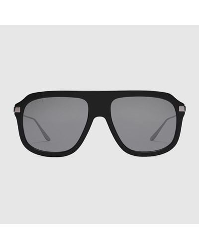 Gucci Sonnenbrille In Pilotenform - Schwarz