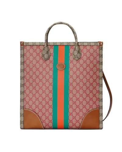 Gucci Lunar New Year GG Medium Tote Bag With Web - Red