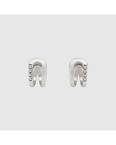 Gucci Ohrringe Mit Horsebit Im Wrap-Around-Design - Weiß