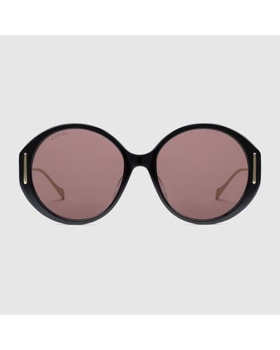 Gucci Sonnenbrille Mit Rundem Rahmen - Braun