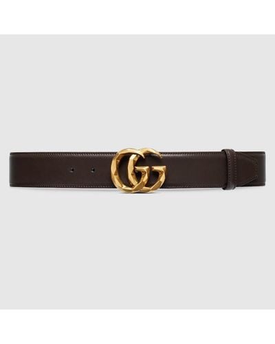 Gucci GG Marmont Wide Belt - Brown