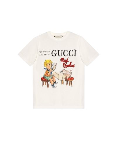 Gucci Camiseta con estampado "Mad Cookies" - Blanco