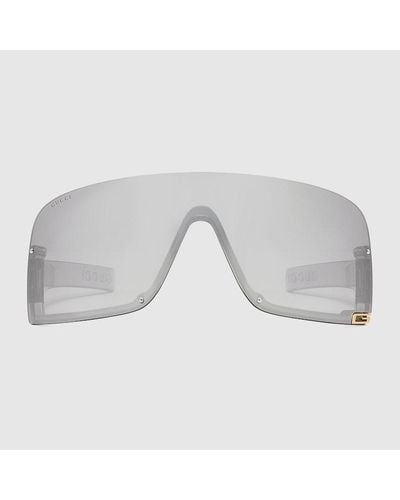 Gucci Sonnenbrille In Maskenform - Grau