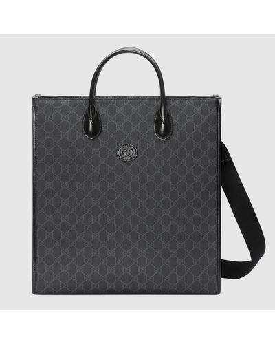 Gucci Mittelgroßer Shopper mit GG - Schwarz