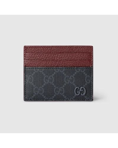 Gucci GG Card Case With GG Detail - Purple