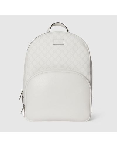 Gucci Medium GG Backpack With Tag - White