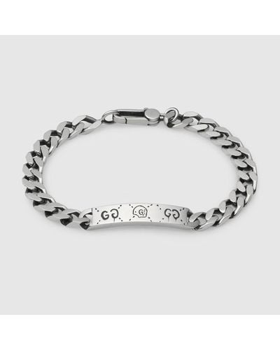 Gucci Sterling Silver Ghost Chain Bracelet - Metallic