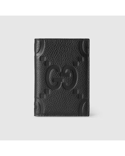 Gucci Jumbo GG Passport Case - Black