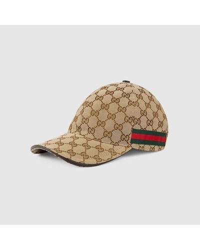 Gucci Baseball-Cap mit Webstreifen - Braun
