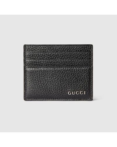 Gucci Card Case With Logo - Black