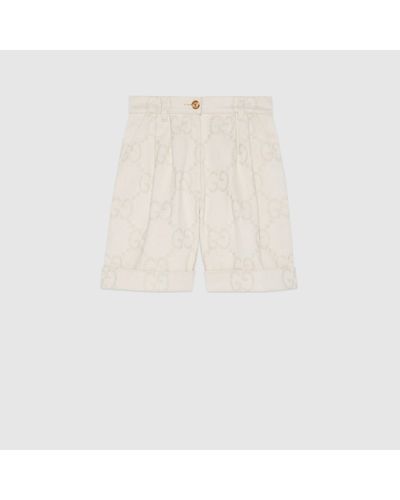Gucci Maxi GG Cotton Shorts - White