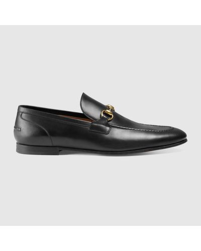 Gucci Jordaan Leather Loafers - Black