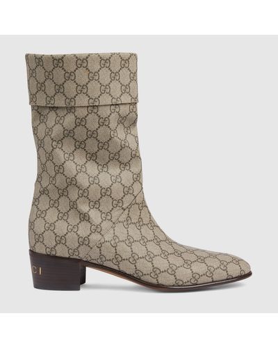 Gucci GG Heeled Boot - Grey