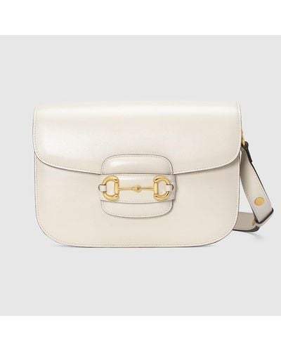 Gucci Horsebit 1955 Shoulder Bag - White