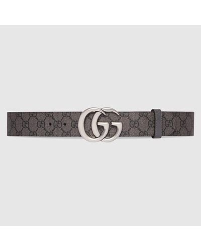 Gucci Cintura Reversibile GG Marmont - Grigio