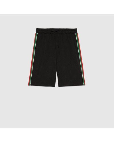 Gucci Bermudashorts Aus GG Jerseyjacquard - Schwarz