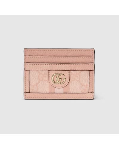 Gucci Ophidia GG Card Case - Pink