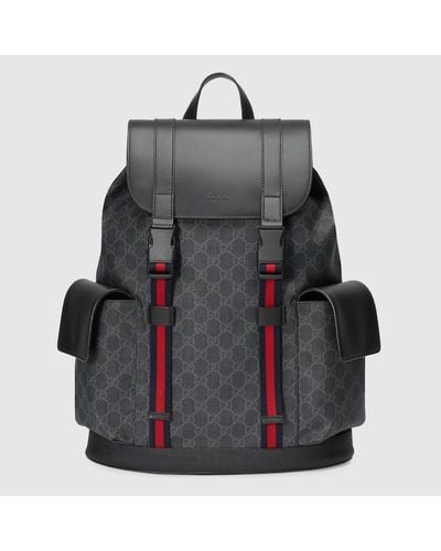 Gucci Black Soft gg Supreme Backpack
