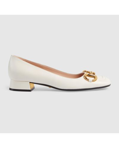 Gucci Ballet Flat With Horsebit - White