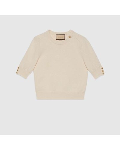 Gucci Wool Cashmere Sweater - Natural