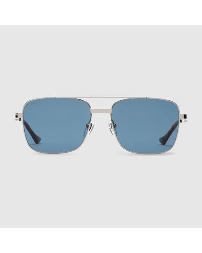 Gucci Square Frame Sunglasses - Blue