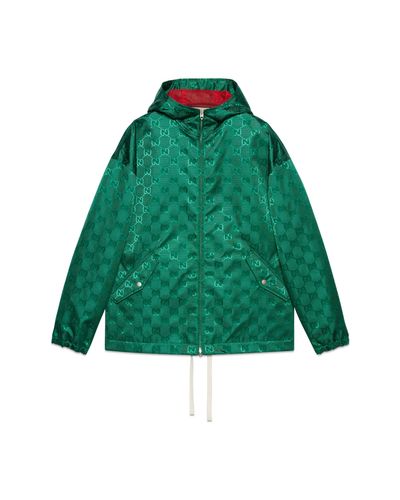Gucci Water Repellent gg Canvas Jacket - Green