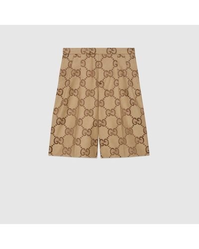 Gucci Jumbo GG Canvas Shorts - Brown