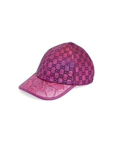 Gucci GG Lamé Jacquard Baseball Hat - Purple
