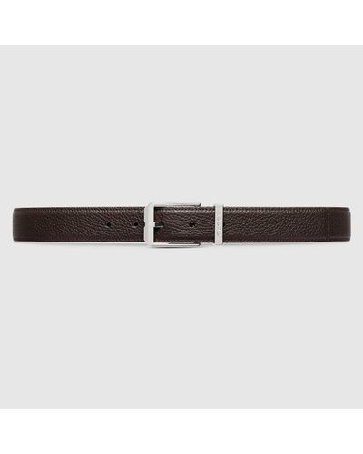 Gucci Belt With Rectangular Buckle - Brown