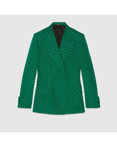 Gucci Hose aus leichtem gg canvas - Grün