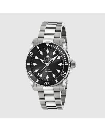 Gucci Dive Steel Bracelet Watch/40mm - Metallic