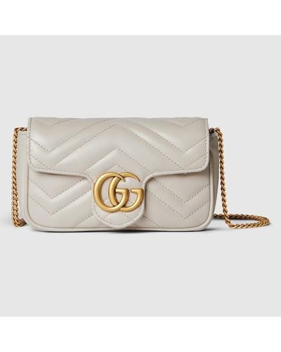 Gucci GG Marmont Super-Mini-Tasche - Mettallic