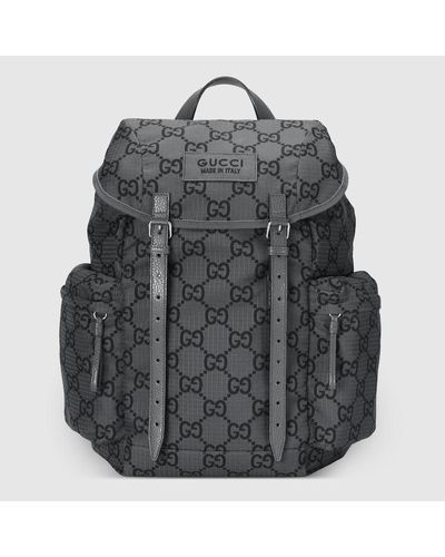 Gucci Large GG Ripstop Backpack - Grey