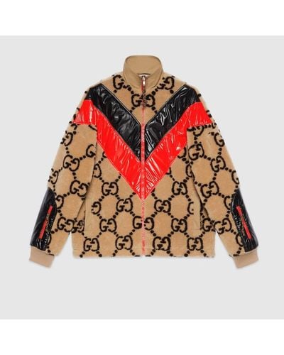Gucci GG Wool Jersey Zip Jacket - Red