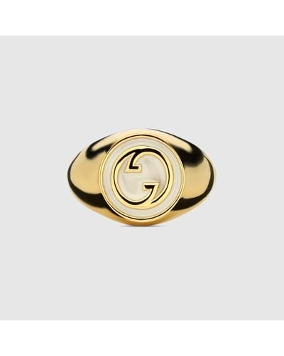 Gucci Blondie Ring Mit Emaille-Detail - Mettallic