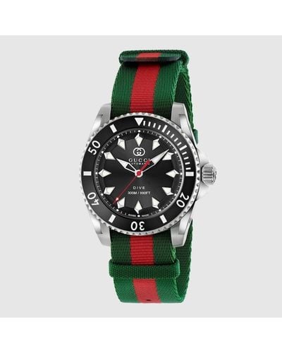 Gucci Dive Uhr, 40 Mm - Grün