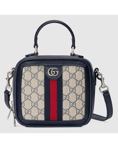 Gucci Ophidia GG Mini Top Handle Bag - Blue