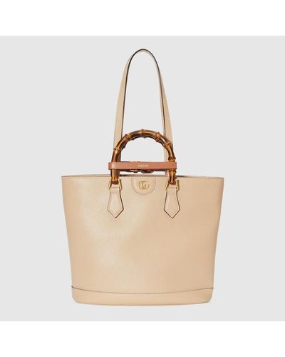 Gucci Diana Medium Tote Bag - Natural