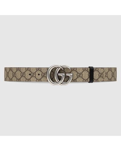 Gucci Cintura Reversibile GG Marmont - Neutro