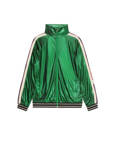 Giacca oversize in jersey laminato da Uomo di Gucci in Verde | Lyst