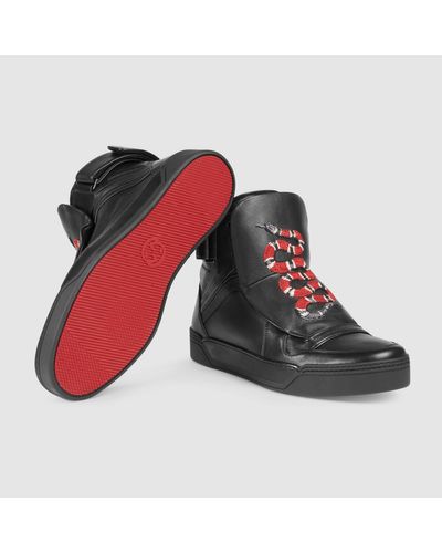 Gucci Leather High-top Sneaker With 