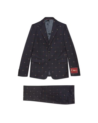 Gucci GG Wool Suit - Blue