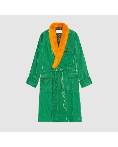 Gucci Embroidered Velvet Dressing Gown - Multicolour