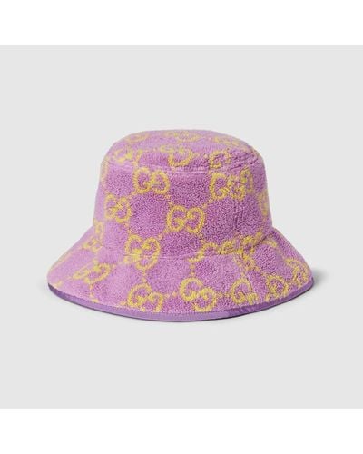 Gucci GG Terrycloth Jacquard Bucket Hat - Pink