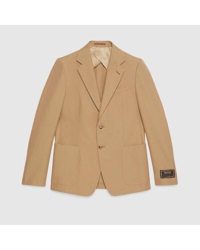 Gucci Fine Cotton Formal Jacket - Natural