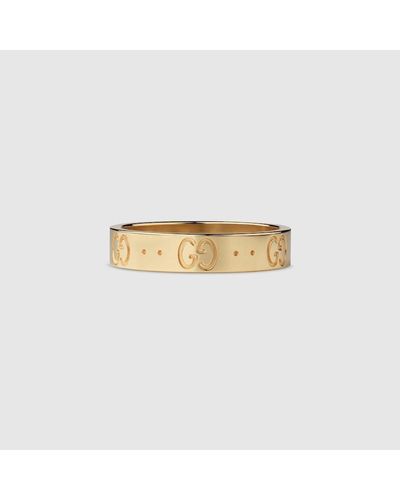 Gucci Icon Bandring In Gelbgold - Mettallic