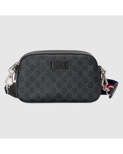 Gucci GG Supreme Canvas Camera Bag - Black