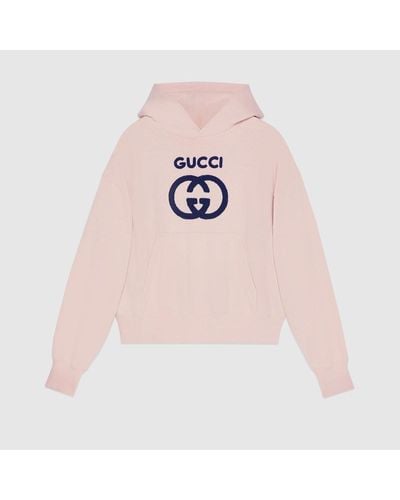 Gucci Sweatshirt Aus Baumwolljersey Mit Stickerei - Pink